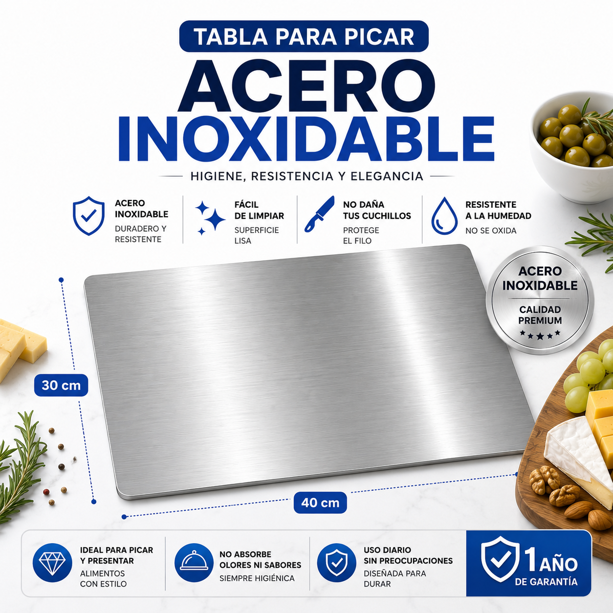 Tabla para Picar con Acabado Premium ⭐⭐