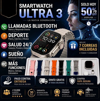 SMARTWATCH T900 ULTRA DOBLE PULSO 🔥